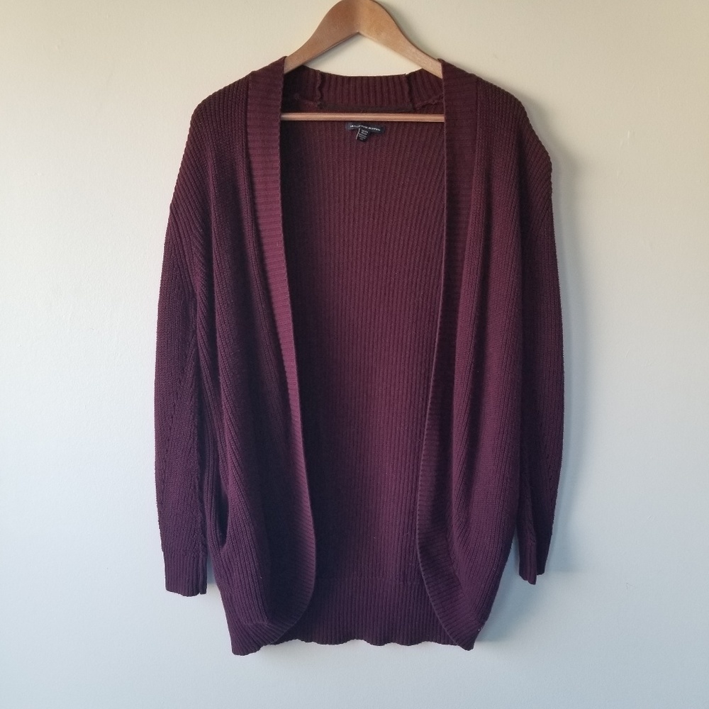 American Eage: Maroon Knit cardigan – XS